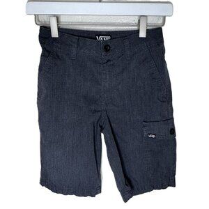 Vans Boys Gray Ripstop Cargo Shorts, 8" Inseam, Size 8